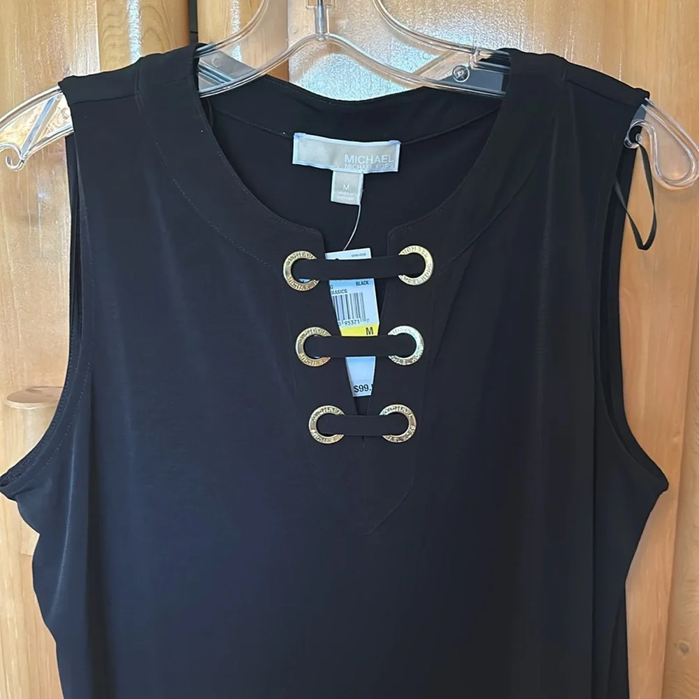 NWT Michael Kors black sleeveless dress. Size M - Picture 2 of 4